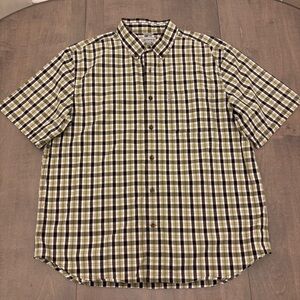 CarHartt Plaid Relaxed Fit Shortsleeve Button-Up Cotton XL